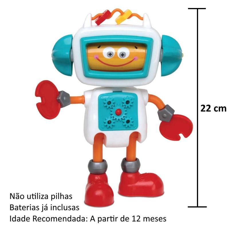 Robô de Brinquedo Baby Didático Muda o Rosto e com Som Elka - Robô